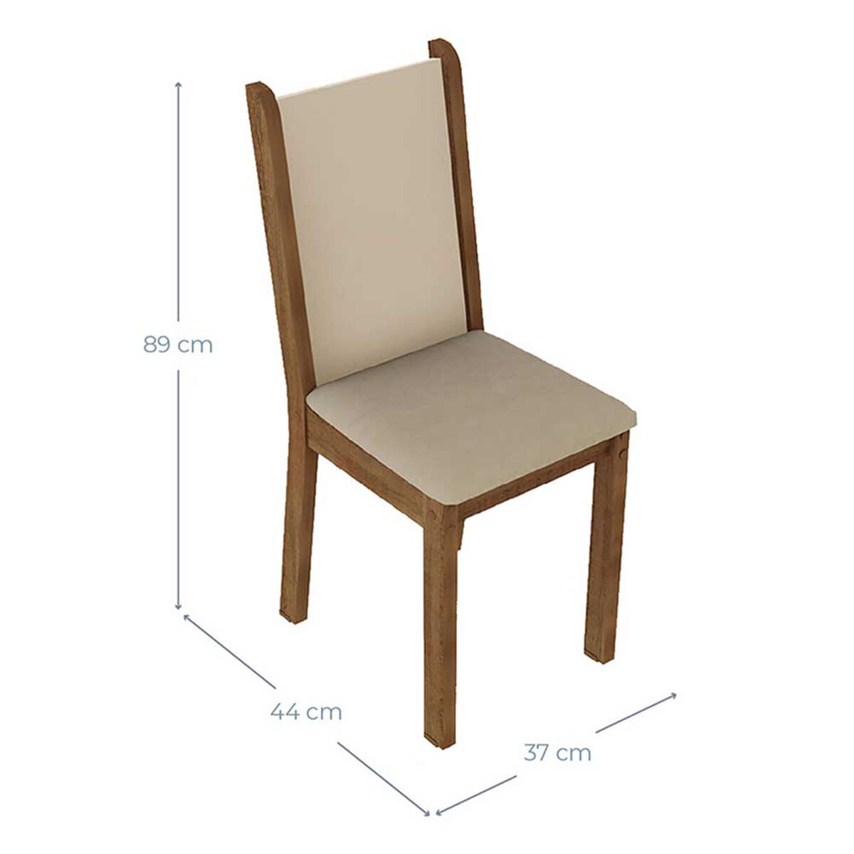 Juego de Comedor Vekkahome Suecia 6 Sillas Beige