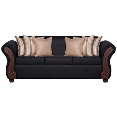 Imagen 2 del producto Juego de Living Ruzam Mobel Marsella Sofá 3 Cuerpos + Dos Sillones 1 Cuerpo Lino Negro
