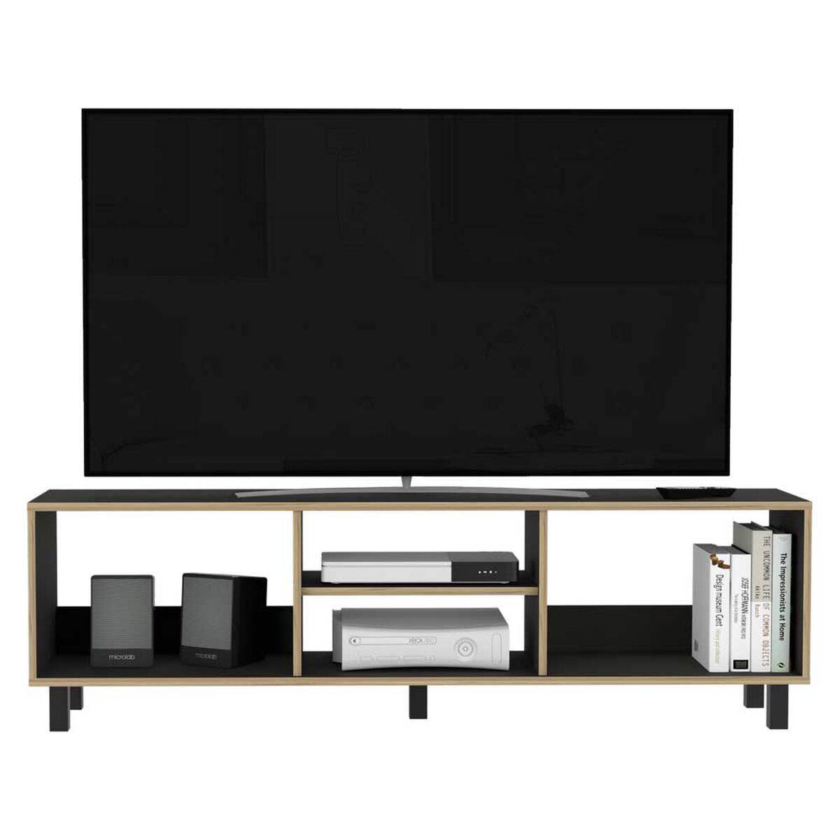 Rack TV TuHome Nomik Texas Negro Hasta 70"