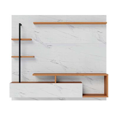Panel TV Altavision Maragogi Blanco Marmolado y Blanco