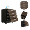 Mueble Archivador TuHome Home Office 4 Cajones Negro Soft Coñac