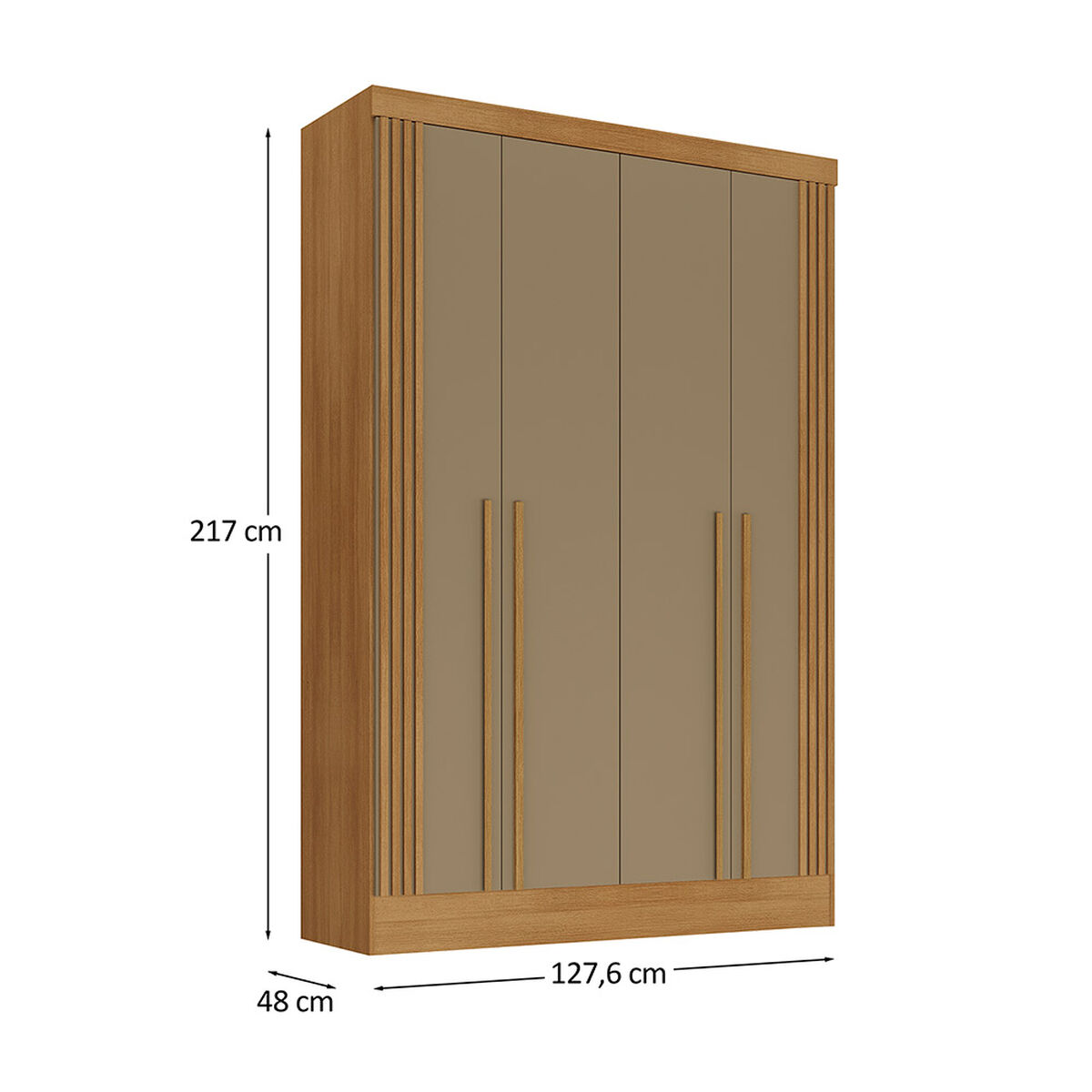 Closet Di Poretti Design New Fiji 3 Cajones 4 Puertas Caf&eacute; Oscuro