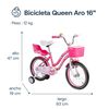 Bicicleta Queen 16Rosada Bebesit