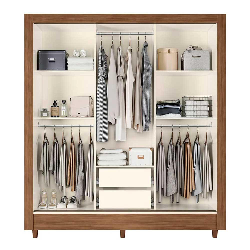 Closet Onessta Francia 3 Puertas 2 Cajones Jequitiba Off | Abc