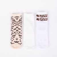 Pack 3 Calcetines Mujer Icono Beige