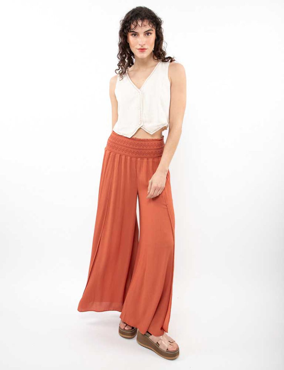 Pantal&oacute;n Wide Led Pretina Ancha Mujer Alma