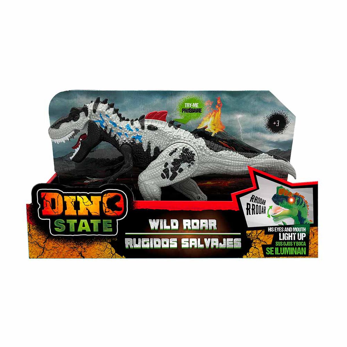 Figura Dino State Rugidos Salvajes Con Luz Dise&ntilde;os Surtidos Dino State