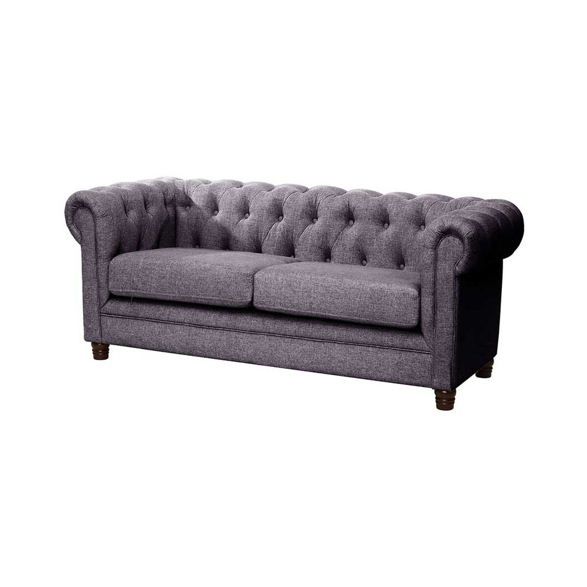 Sof&aacute; Latam Home Florencia 2 Cuerpos Gris Oscuro
