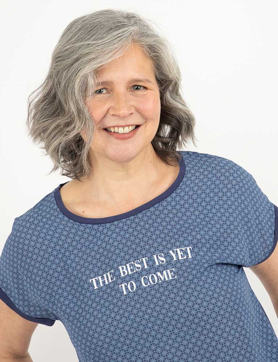 Polera Con Estampado Manga Corta Mujer Portman Club