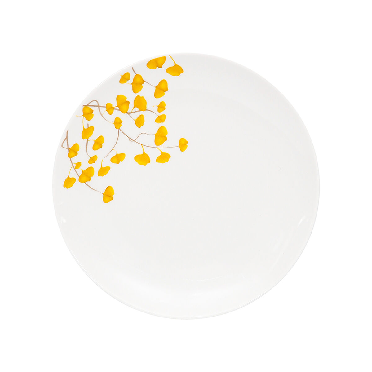 Set Platos Pan Doral Flor 4 Piezas Amarillo
