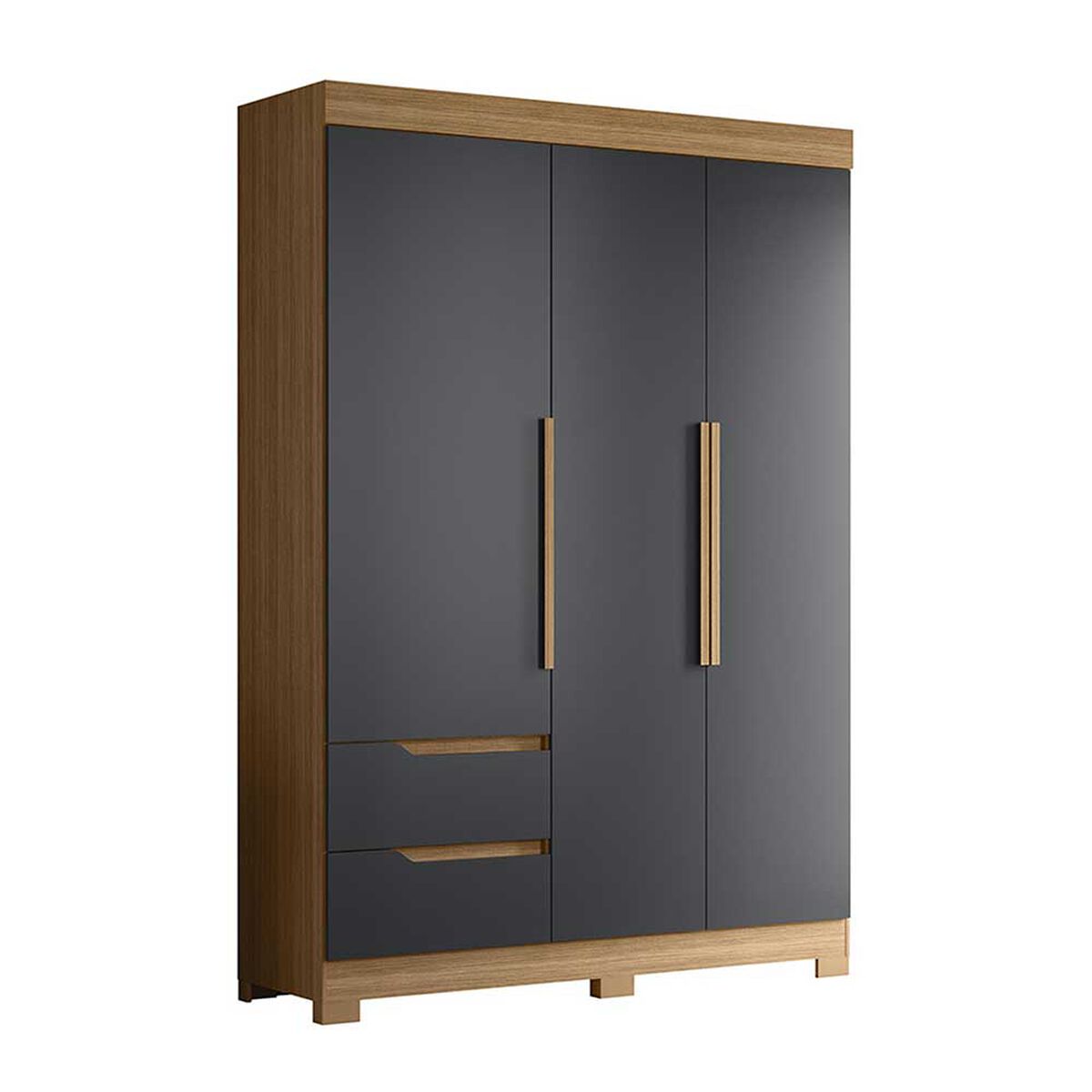 Clóset Vekkahome Vivacce 3 Puertas 2 Cajones Negro Café