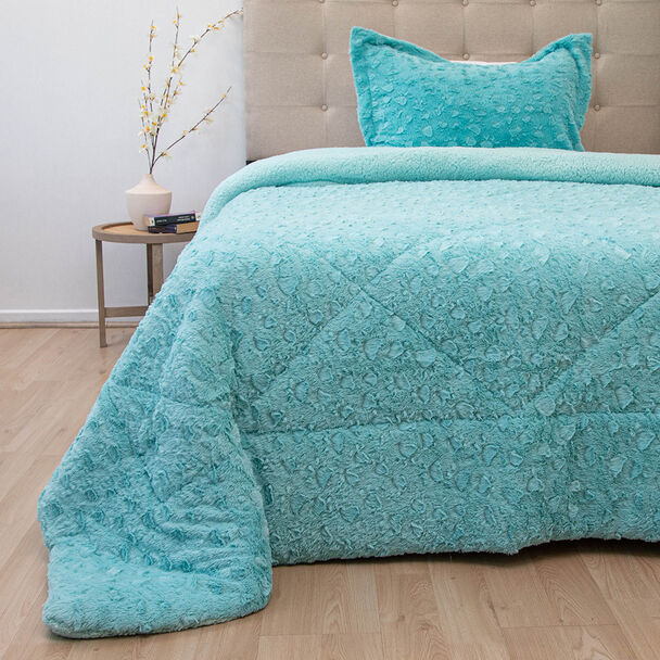 Cubrecama Doral 1,5 Plazas Turquesa Senses