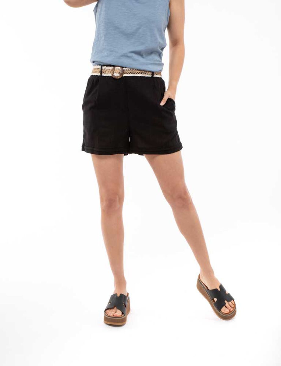 Short Lino Cinturón Mujer Alma