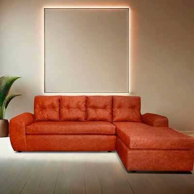 Seccional Izquierdo Elegant Houston Cheise PU 5 Cuerpos Marfil