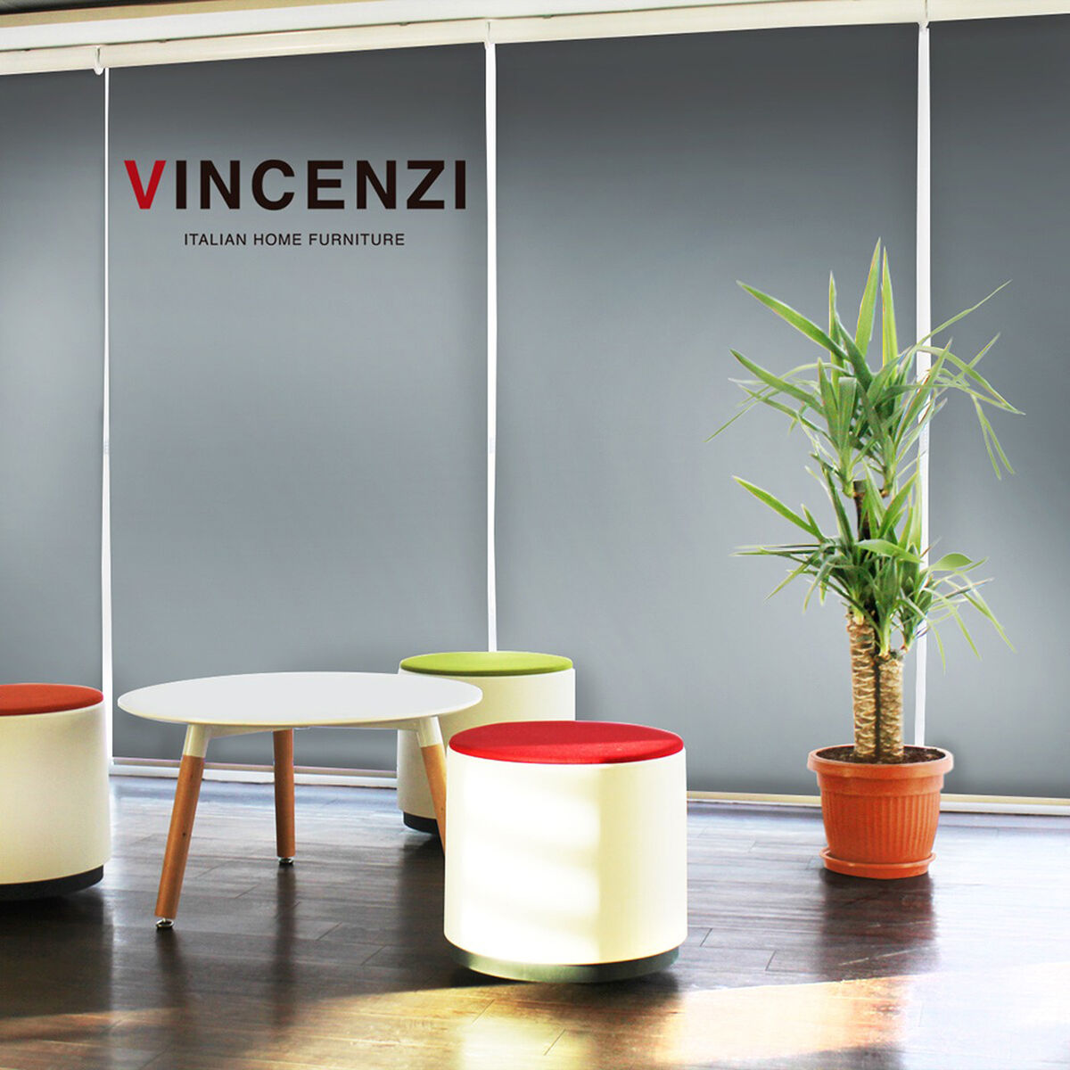 Cortina Roller Blackout Vincenzi Gris 120 x 230 cm