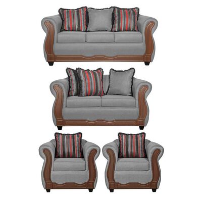 Juego de Living Black Factory Sofia 7 Cuerpos Crudo