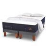 Cama Europea CIC Base Dividida 2 Plazas Súper Premium + Almohadas Viscoelásticas + Plumón