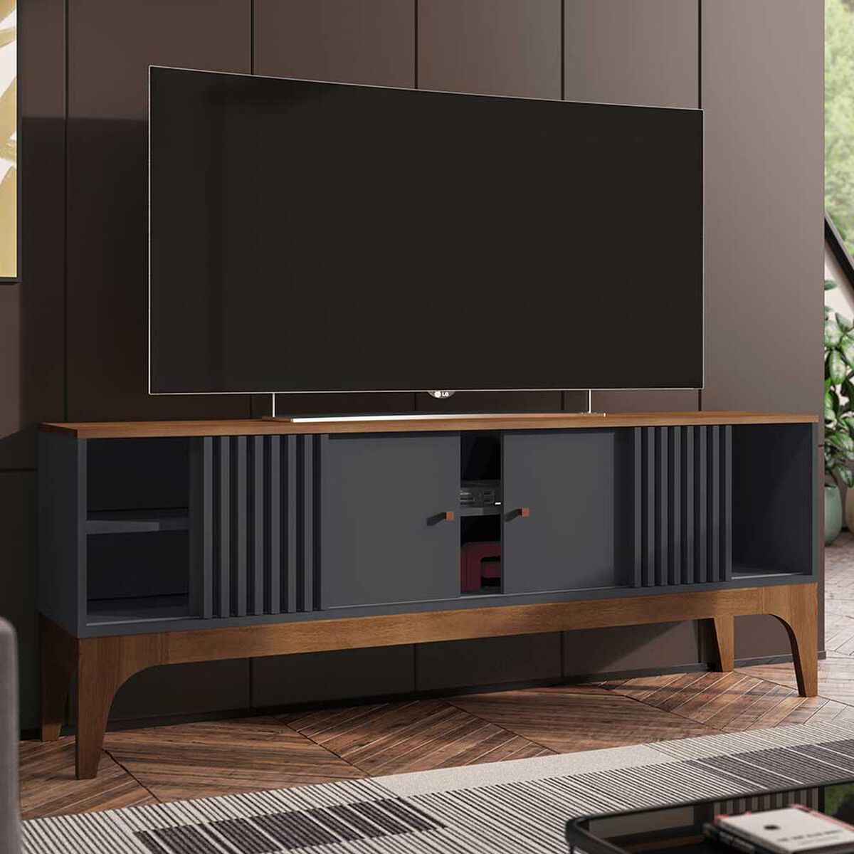 Rack TV Exit Florencia Gris Matte Hasta 70"