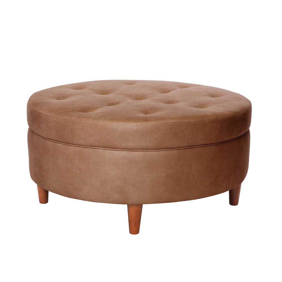 Pouf Latam Home Paris Cuero Kentucky Tabaco