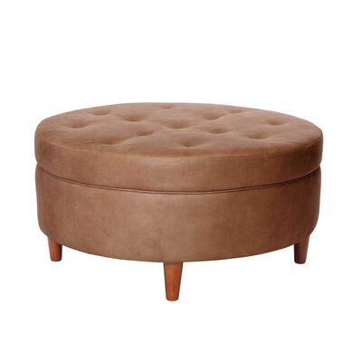 Imagen 1 del producto Pouf Latam Home Paris Cuero Kentucky Tabaco