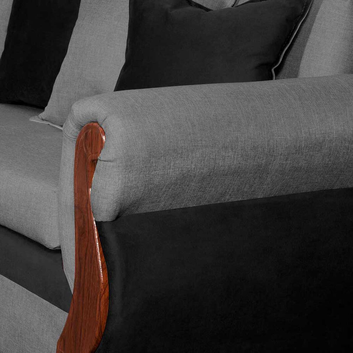 Sofá Seccional Diseño A&M Home Madison Derecho 5 Cuerpos Gris