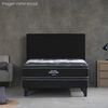Cama Europea Celta 2 Plazas Pocket Black Signature+ Respaldo Tela XL