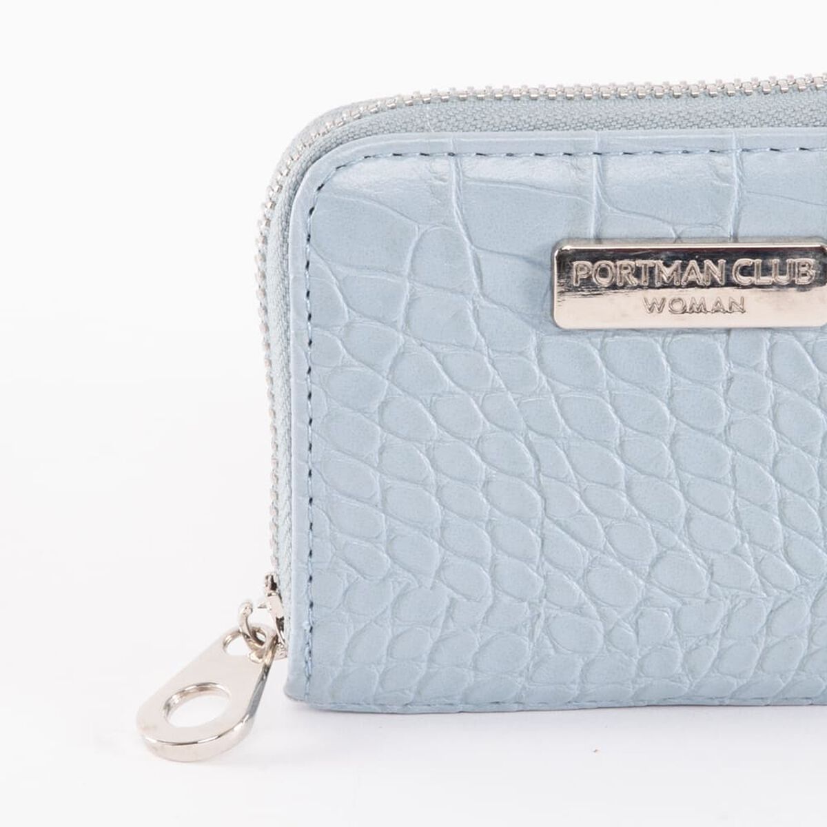 Billetera Piton Celeste Eco Cuero Mujer Portman Club