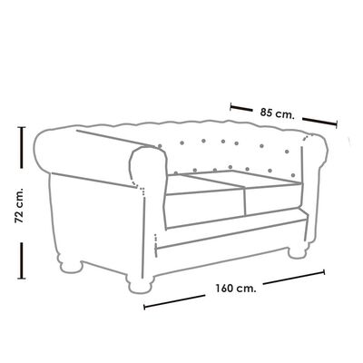 Imagen 2 del producto Sofá Latam Home Florencia 2 Cuerpos Gris Oscuro
