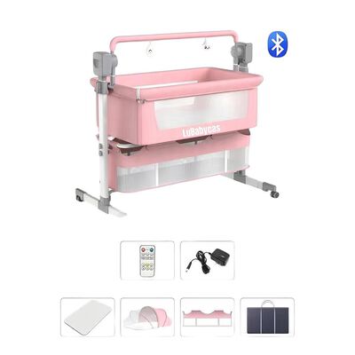 Imagen 1 del producto Cuna Colecho Mecedora Eléctrica Rosada Lubabycas