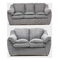 Juego de Living Cabsur Galicia Sofá 3 Cuerpos + Sofá 2 Cuerpos Chenille Gris