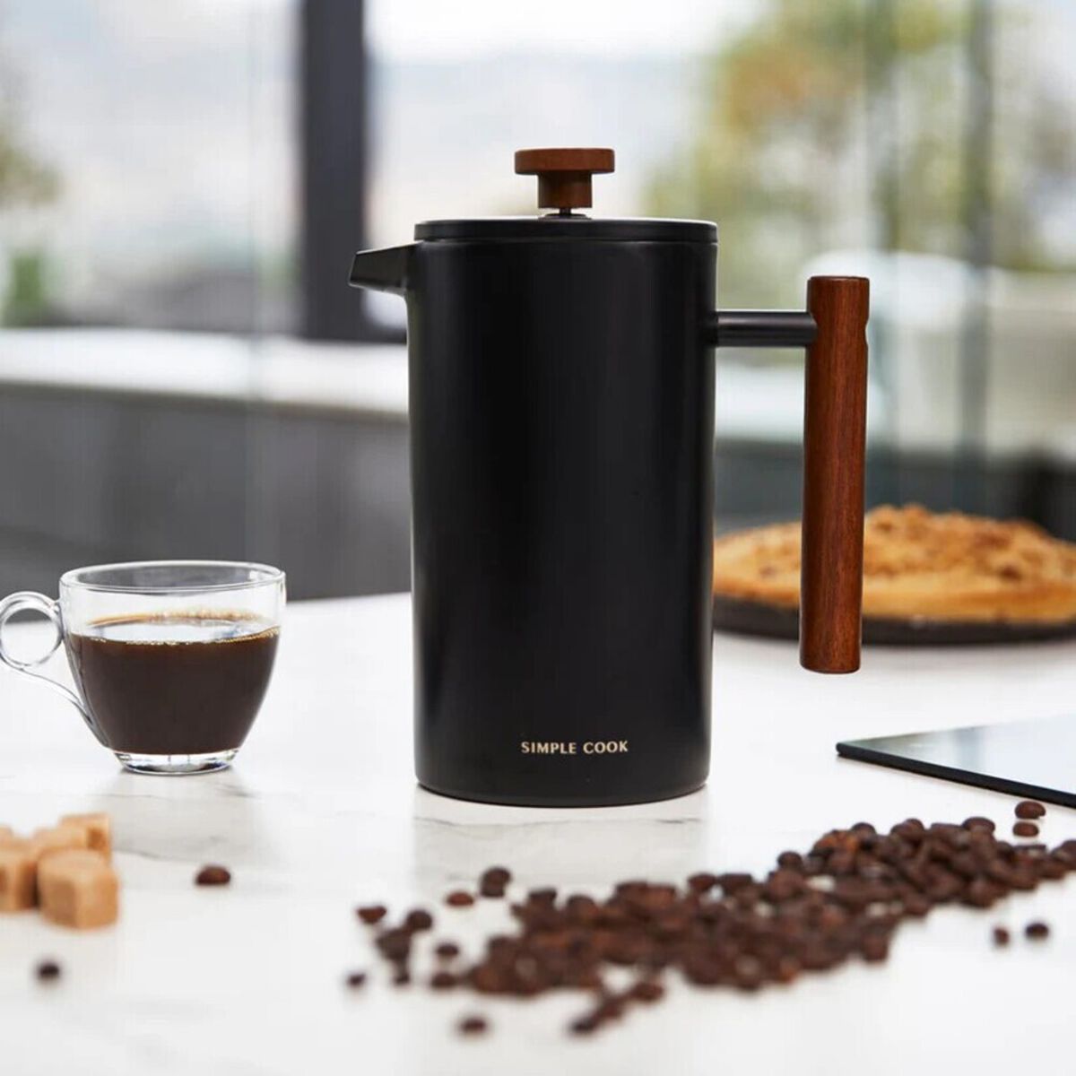 Cafetera Prensa Francesa Simple Cook Verona Acero