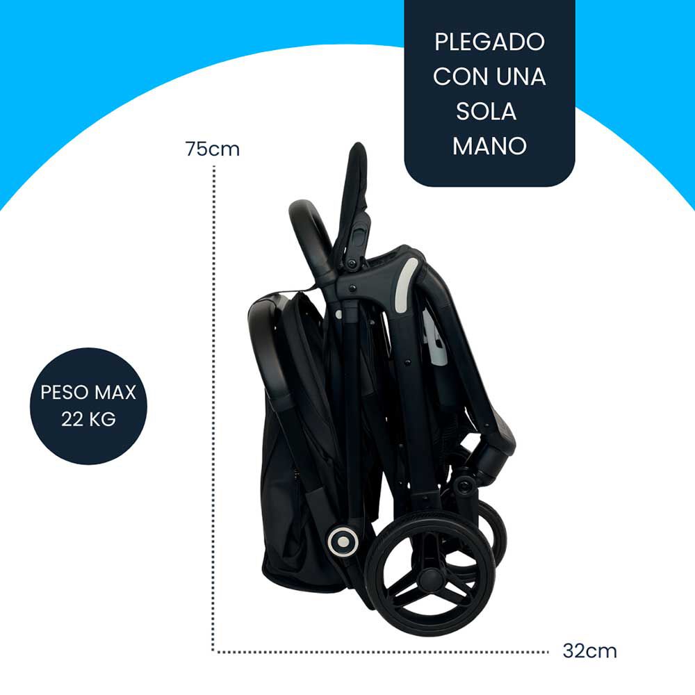 Bebeglo Compacto Plegado Automático RS-1337 Negro, foto 8