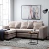 Sofá Seccional Izquierdo Living Factory Milan 3 Cuerpos Beige