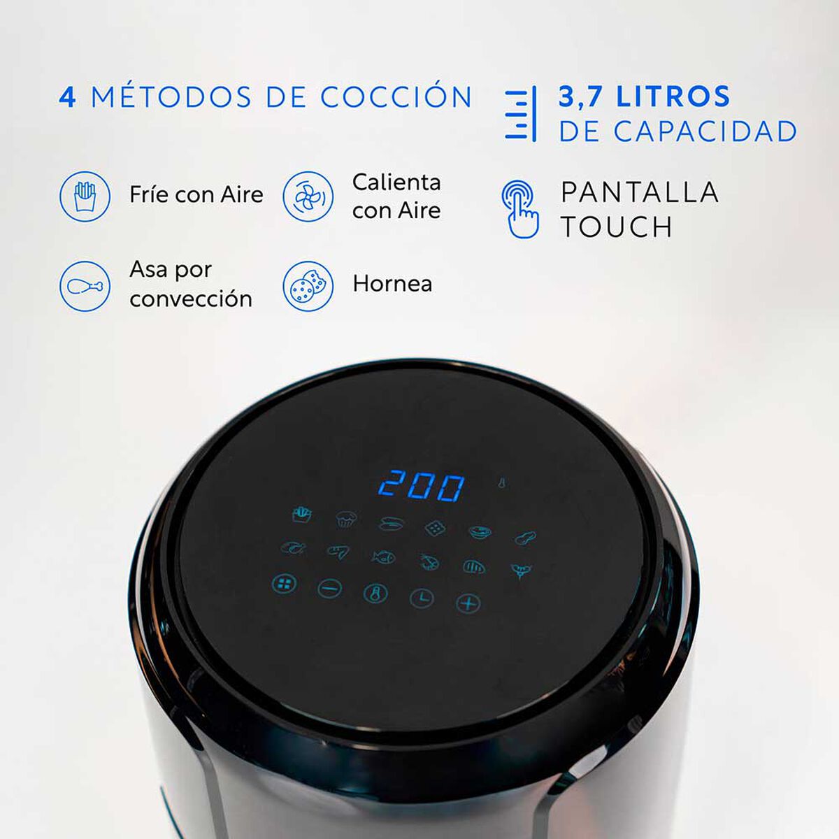 Freidora de Aire EasyWays Air Fryer Multitouch 3,7 lts.