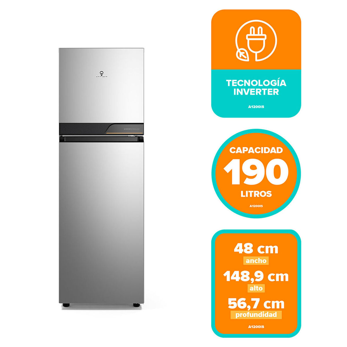 Refrigerador No Frost Mademsa Altus 1200IS 190 L