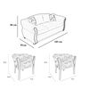 Juego de Living Elegant Detail Bartolucci Sofá 3 Cuerpos + Dos Sillones 1 Cuerpo Rojo