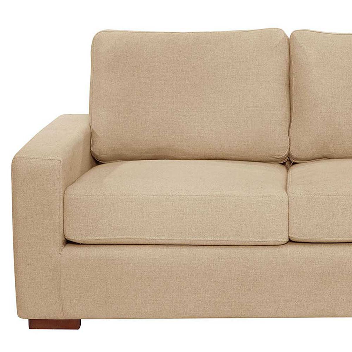 Sofá Seccional Derecho Latam Home Livorno 3 Cuerpos Beige