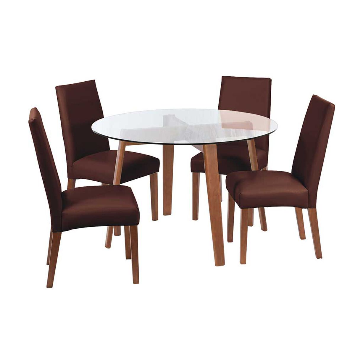 Juego de Comedor Latam Home Valencia 4 Sillas Chocolate