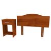 Combo Cama Europea Rosen 1,5 Plazas Ergo T + Respaldo + Velador Casanova 1,5 Plazas Provenza Cerezo