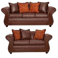 Juego de Living Black Factory Palermo 5 Cuerpos Chocolate