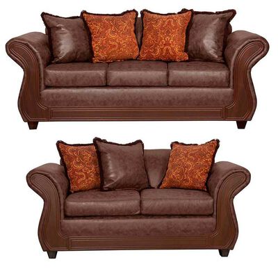 Imagen 1 del producto Juego de Living Black Factory Palermo 5 Cuerpos Chocolate