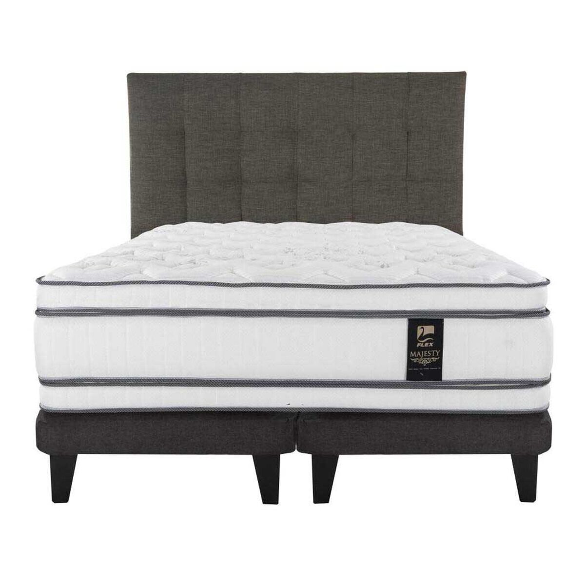 Cama Europea Flex Super King Majesty + 1 Respaldo