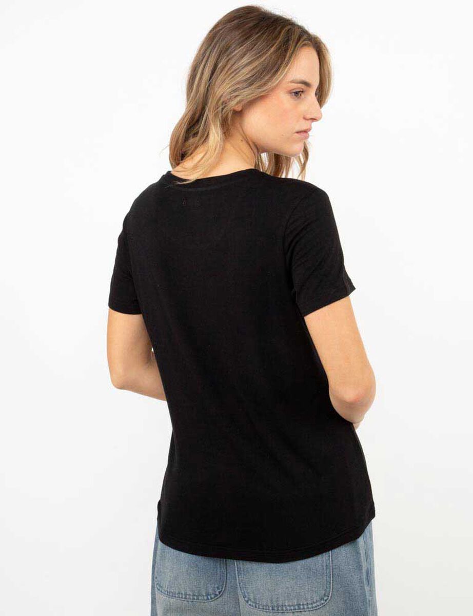 Polera Con Estampado Manga Corta Mujer Icono