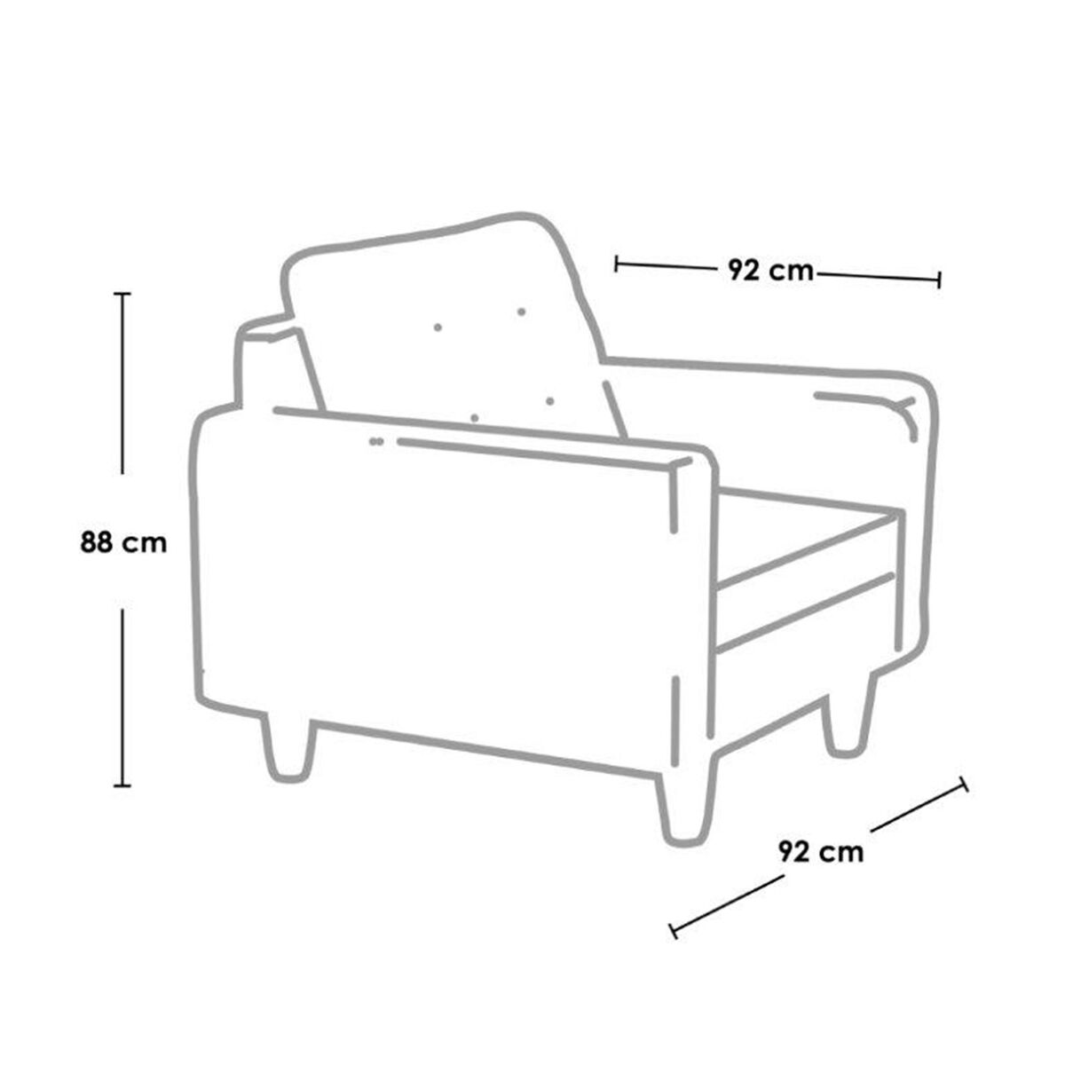 Sill&oacute;n Latam Home N&aacute;poles 1 Cuerpo