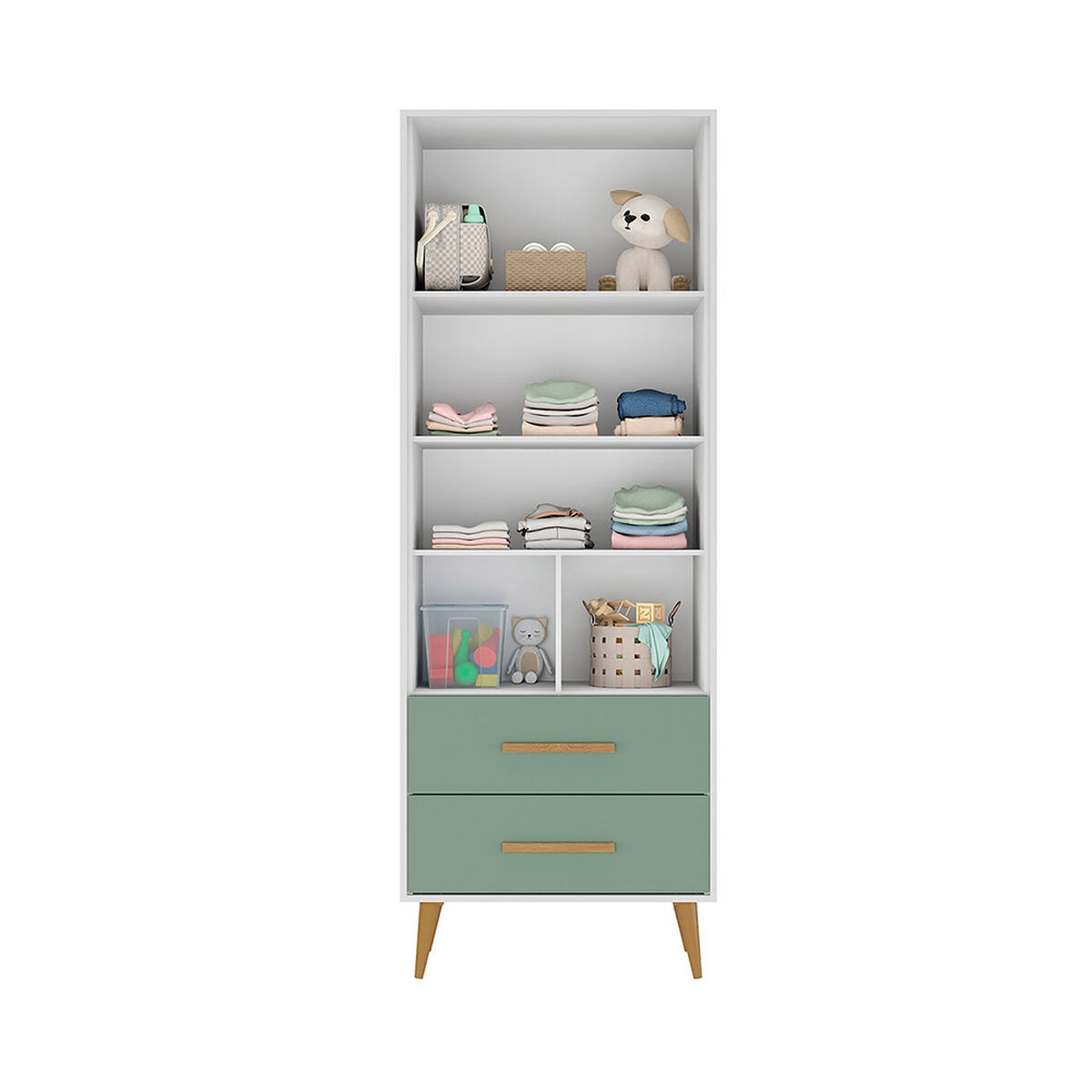Closet Di Poretti Design Encanto 2 Cajones 2 Puertas Verde Pastel