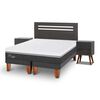 Cama Europea CIC Base Dividida 2 Plazas Ortopedic Advance + Respaldo + 2 Veladores Munich