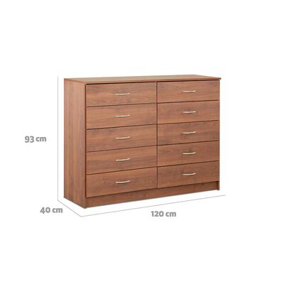 Imagen 2 del producto Cómoda Stanford 10 Cajones Cerezo