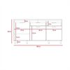 Combo Modulo Inferior con Top + Modulo Superior TuHome Gante Rovere Niebla