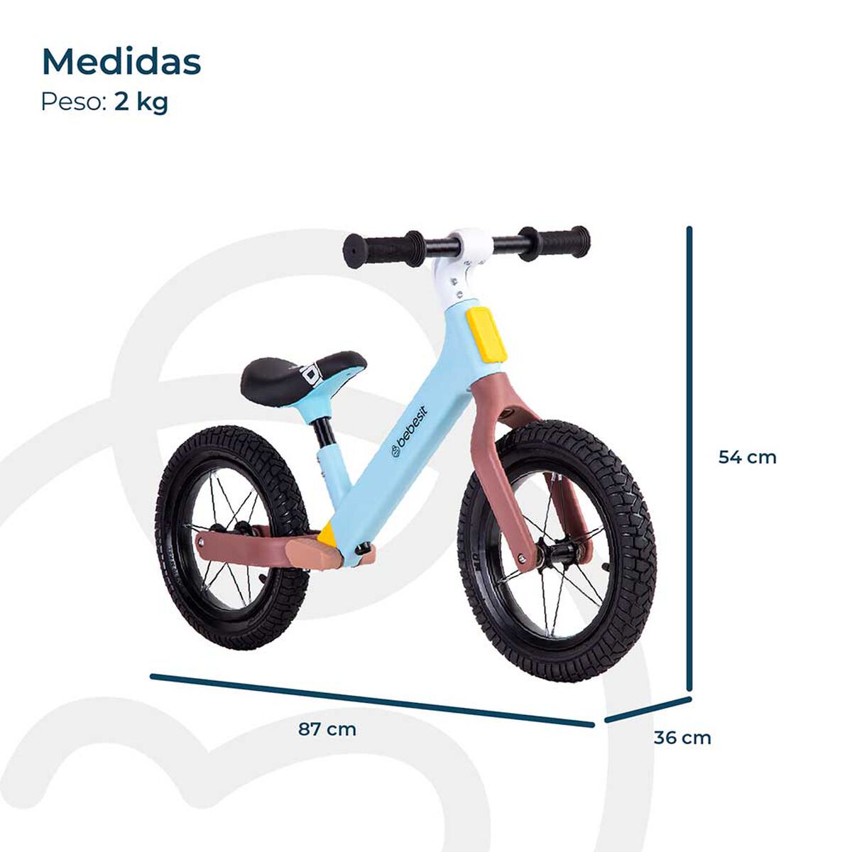 Bicicleta Balance Bike 7012 Celest Bebesit