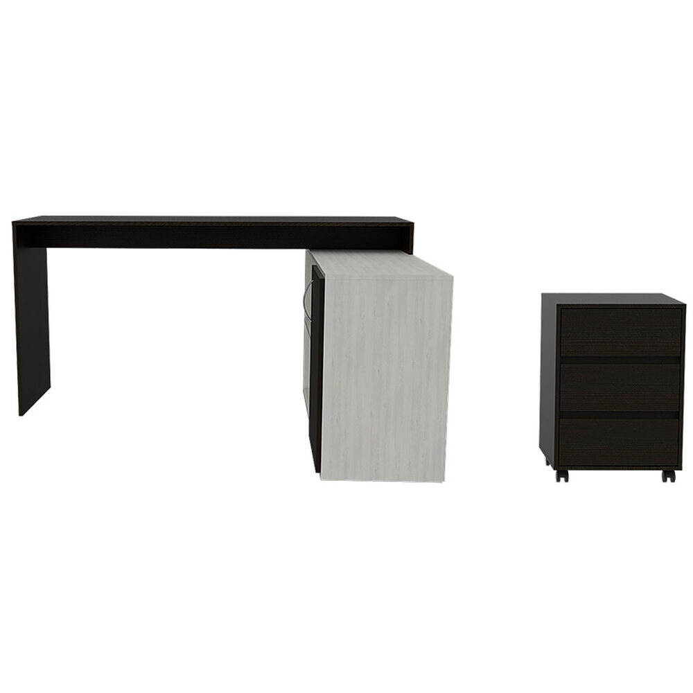 TUHOME Set Escritorio Axis + Cajonera Office